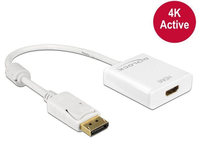 DeLOCK Adapter Displayport 1.2 male > HDMI female 4K Active - Nástroj pro převod videa - Parade PS1 62608