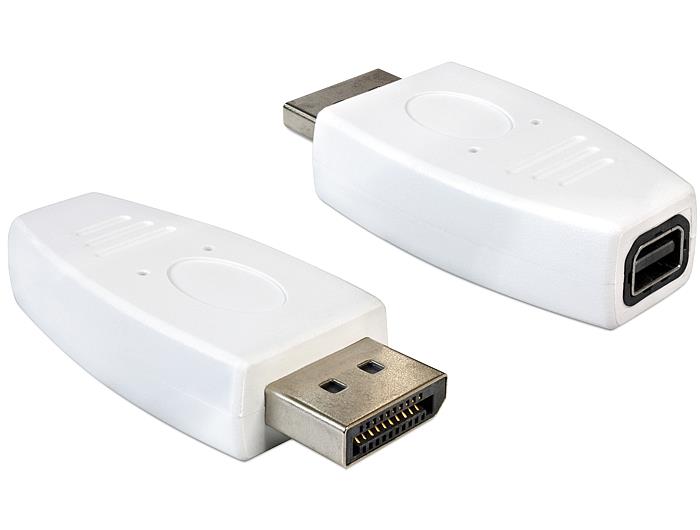 DeLOCK - Adaptér DisplayPort - DisplayPort (M) do Mini DisplayPort (F) - bílá 65240