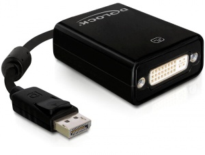 DeLOCK Adapter Displayport male > DVI 24+5 female - Adaptér DisplayPort - DisplayPort (M) do DVI-I 61847