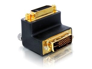 Delock adaptér DVI 24+5 samice - DVI 24+5 samec, pravoúhlý 65173