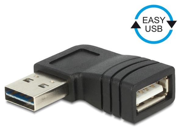 DeLOCK Adapter EASY-USB 2.0-A male > USB 2.0-A female angled left / right - USB redukce (samčí-sami 65522