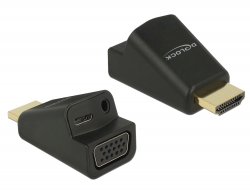 Delock Adaptér HDMI-A samec > VGA samice, s Audio 65895