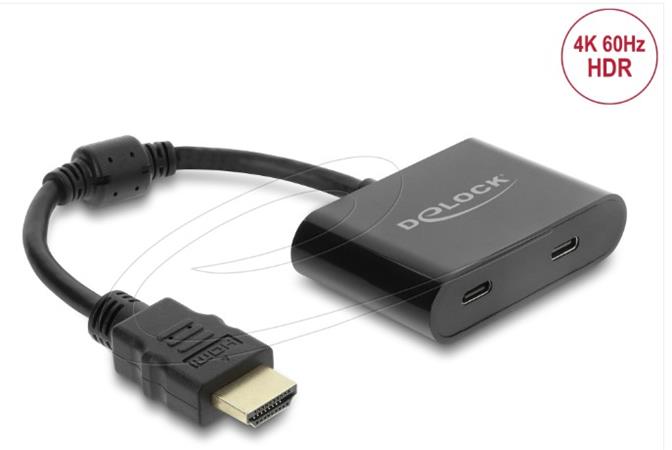 Delock Adaptér HDMI samec > USB Type-C™ samice (DP Alt Mode) 4K 60 Hz 63000