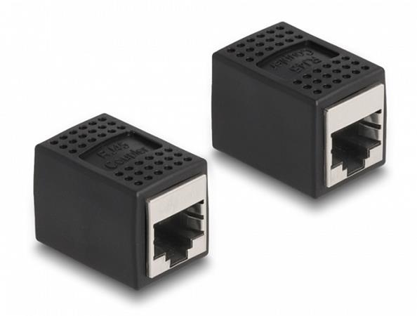 Delock Adaptér RJ45 samice na RJ45 samice Cat.6A černá 87796