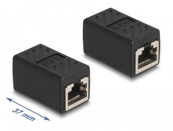 Delock Adaptér rozhraní RJ50, ze zásuvky na zásuvku, černý 87991