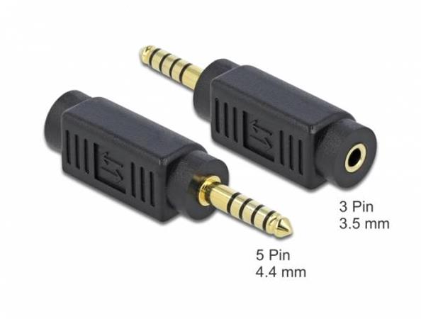 Delock Adaptér Stereo jack samec 4.4 mm 5 pin na Stereo jack samice 3.5 mm 3 pin 65994