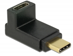 Delock Adaptér SuperSpeed USB 10 Gbps (USB 3.1 Gen 2) USB Type-C™ samec > port samice pravoúhlý nahoru / dolů 65914