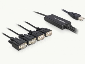 Delock adaptér USB 2.0 > 4 x Sériový port 61887