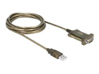 DeLock Adapter USB 2.0 Type-A > 1 x Serial DB9 RS-232 - Sériový adaptér - USB - RS-232 x 1 - průhle 64073