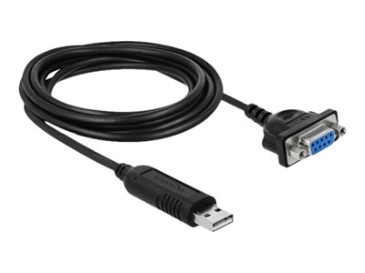 DELOCK, Adapter USB 2.0 Type-A to 1 x Serial RS- 66281