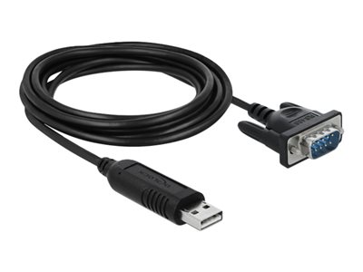 DELOCK, Adapter USB 2.0 Type-A to 1 x Serial RS- 66283