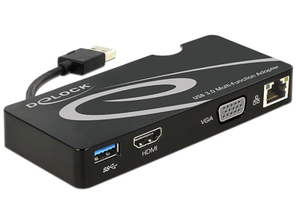 Delock Adaptér USB 3.0 > HDMI / VGA + Gigabit LAN + USB 3.0 62461
