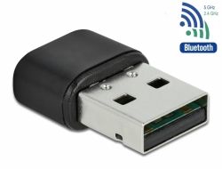 Delock Adaptér USB Bluetooth 4.2 a dvoupásmové WLAN ac/a/b/g/n 433 Mbps 61000