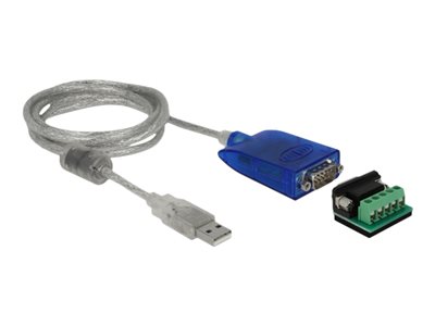 DeLock Adapter USB Type-A to Serial RS-422/485 DB9 with surge protection 600 W and extended tempera 64055