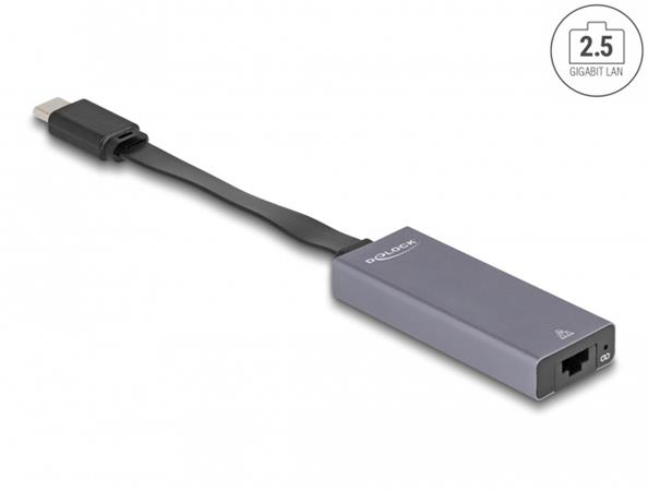 Delock Adaptér USB Type-C™ sítě 2,5 Gigabit LAN, tenký 66248