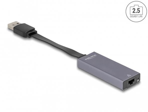 Delock Adaptér USB Typu-A sítě 2,5 Gigabit LAN, tenký 66247