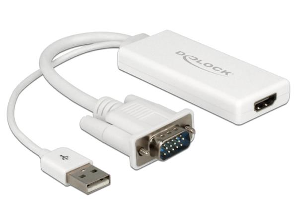 Delock Adaptér VGA na HDMI s audio 62460