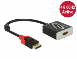 Delock Adaptér z Active DisplayPort 1.4 na HDMI, 4K, 60 Hz (HDR) 65207