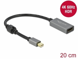 Delock Adaptér z Active mini DisplayPort 1.4 na HDMI, 4K, 60 Hz (HDR) 66570