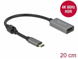 Delock Adaptér z Active USB Type-C™ na HDMI, (DP Alt Mode) 4K 60 Hz (HDR) 66571