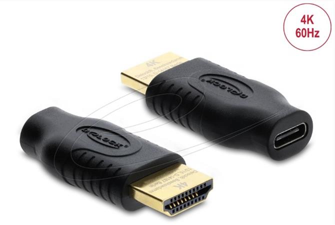 Delock Adaptér z rozhraní USB Type-C™ na HDMI (DP Alt Mode), 4K, 60 Hz, s podporou HDR a HDCP 61075