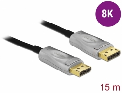 Delock Aktivní optický kabel DisplayPort 1.4 8K 15 m 85886