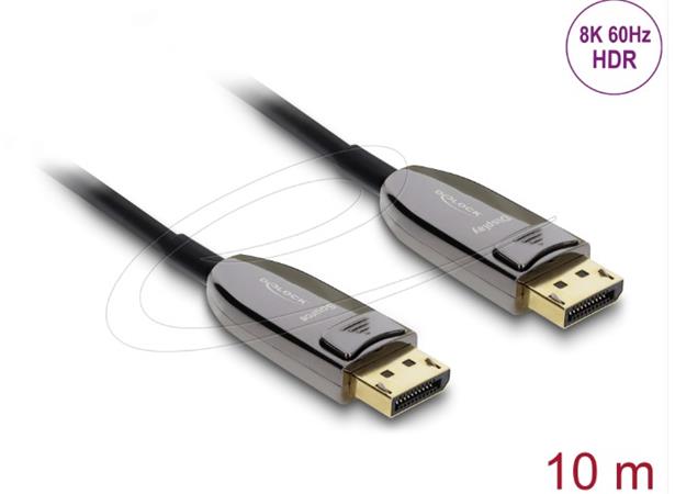 Delock Aktivní optický kabel DisplayPort 2.1 8K 60 Hz 40 Gbps 10 m 87107