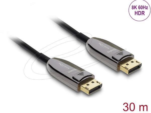 Delock Aktivní optický kabel DisplayPort 2.1 8K 60 Hz 40 Gbps 30 m 87119