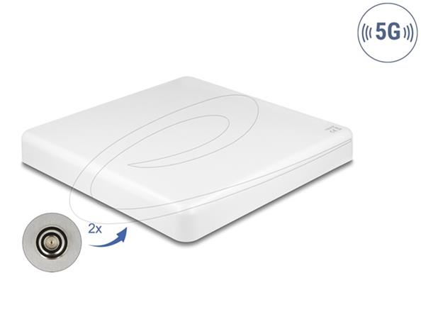 Delock Anténa 5G LTE MIMO 2 x N, zásuvka, 2,7 - 9,0 dBi, směrová, montáž na stěnu i sloup venkovní, bílá 81465