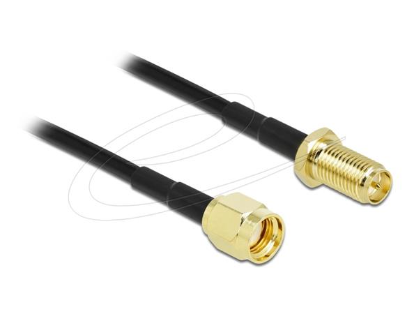 Delock Anténní kabel RP-SMA samec na RP-SMA samice LMR/CFD100 2 m low loss 90445