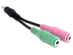 DeLOCK - Audio adaptér - stereo mini jack (M) do stereo mini jack (F) - 12 cm 65344