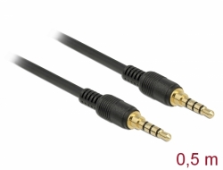 DeLOCK - Audio kabel - 4 pólový mini jack (M) do 4 pólový mini jack (M) - černá