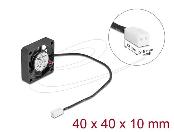 Delock Axiální ventilátor: 5 V DC, 40 x 40 x 10 mm, černý 67286