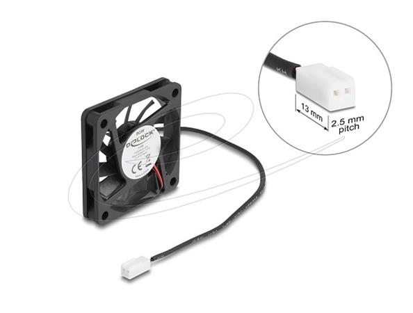 Delock Axiální ventilátor: 5 V DC, 60 x 60 x 10 mm, černý 67288