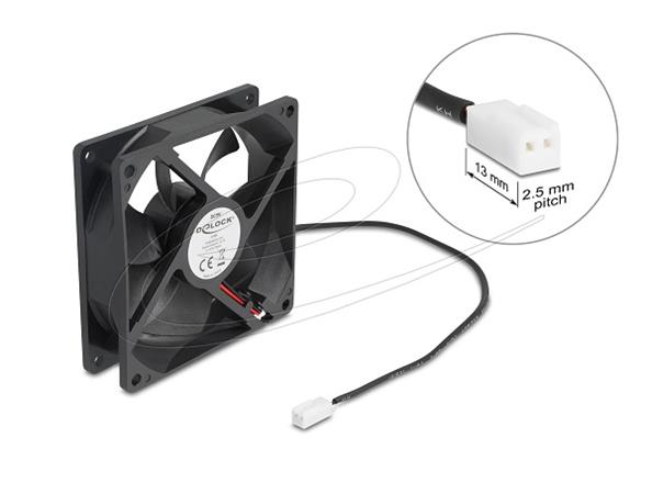 Delock Axiální ventilátor: 5 V DC, 92 x 92 x 25 mm, černý 67291