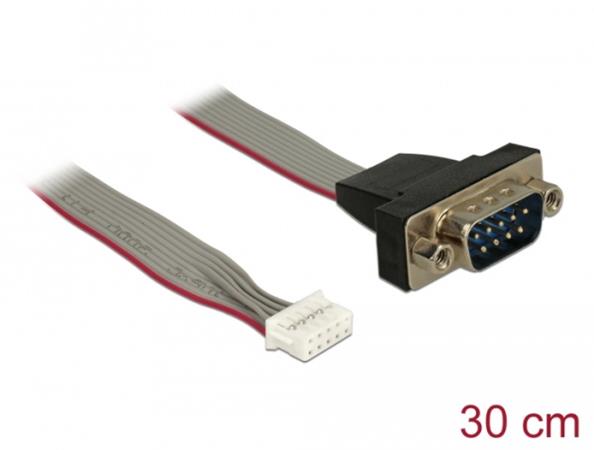 Delock Cable serial pin header female > 1 x DB9 male 2 mm pitch layout: twisted 89632