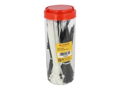 DELOCK, Cable tie assortment box 600 pieces blac 19355