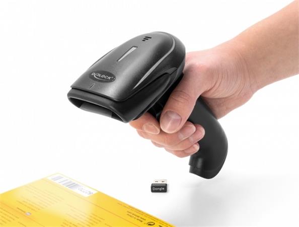 Delock Čtečka 1D Laser čárových kódů pro síť 2,4 GHz, Bluetooth nebo USB 90564