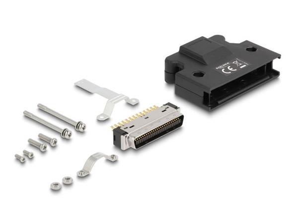 Delock Čtrnáctipinový samec MDR Pájecí připojení s krytem 66635