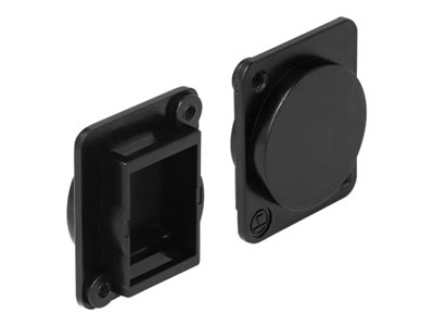 DeLOCK D-Type cover - Kryt zásuvky - černá (balení 4) 86504