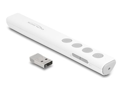 Delock - Dálkový ovladač prezentací - 6 tlačítka - bílá 64251