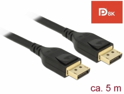 Delock DisplayPort kabel 8K 60 Hz 5 m DP 8K certifikováno 85663