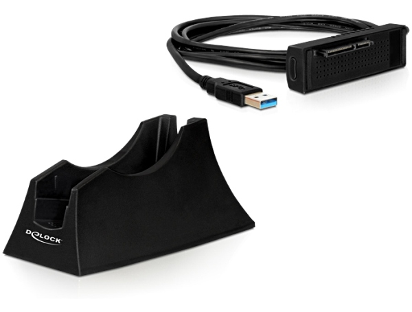 DeLOCK Dockingstation SATA HDD > USB 3.0 - Řadič úložiště - 2,5" / 3,5" sdílené - SATA 6Gb/s - 6 Gb 61858