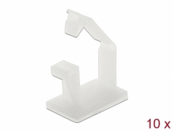 DeLOCK - Držák kabelu - bílá (balení 10)
