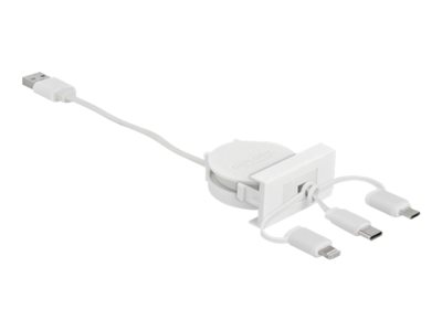 DELOCK, Easy 45 Module USB 2.0 3 in 1 Retractabl 81375