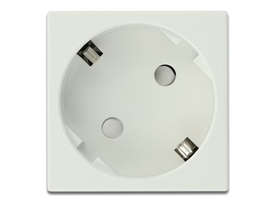 Delock - Easy 45 - výstupní zásuvka - 2P - typ F - s klapkami - 1 napájecí zásuvka - 16 A - AC 250