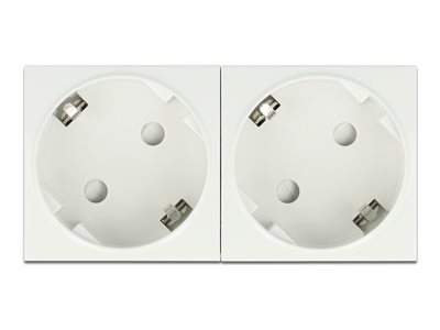 Delock - Easy 45 - výstupní zásuvka - 2P - typ F - s klapkami - 2 napájecí zásuvky - 16 A - AC 250 81426