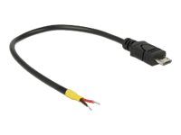 DeLOCK - Elektrický kabel - obnažený drát do Micro USB typ B (M) - 5 V - 15 cm - černá 85306
