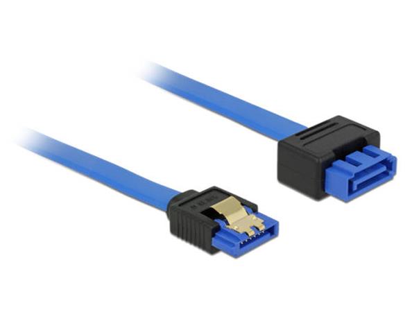 Delock Extension cable SATA 6 Gb/s receptacle straight > SATA plug straight 100 cm blue latchtype 84975