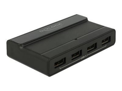 DeLock External USB 3.1 Hub 4 Port with 10 Gbps - Rozbočovač - 4 x USB 3.1 Gen 2 - desktop 64053